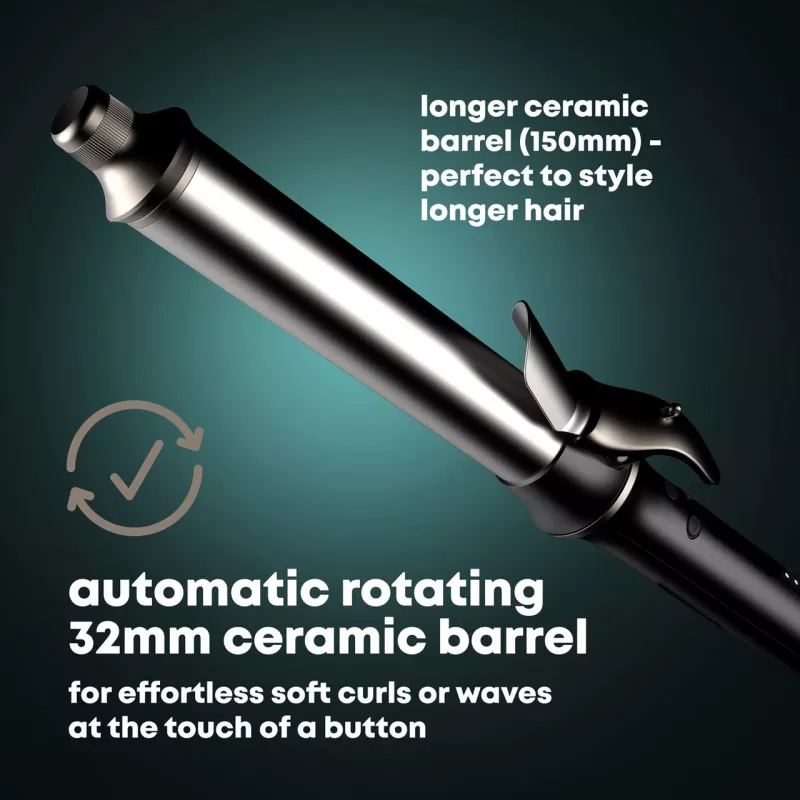 Ferro de caracóis Revamp CL-3000-EU com barril auto-revolve de 25 mm