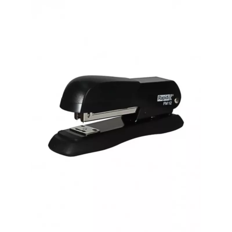 Agrafador Rapid FM12, preto, até 25 folhas, agrafos 24/6, 26/6, metal 1102-102