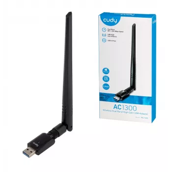Placa de Rede Cudy WU1400 WLAN 867 Mbit/s USB Dualband Wi-Fi 5