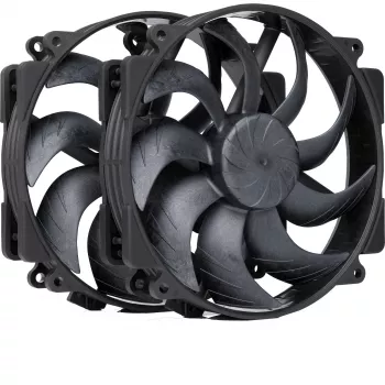 Noctua NF-A14x25r G2 PWM Sx2-PP chromax.preto 140 mm conjunto de duas ventoinhas