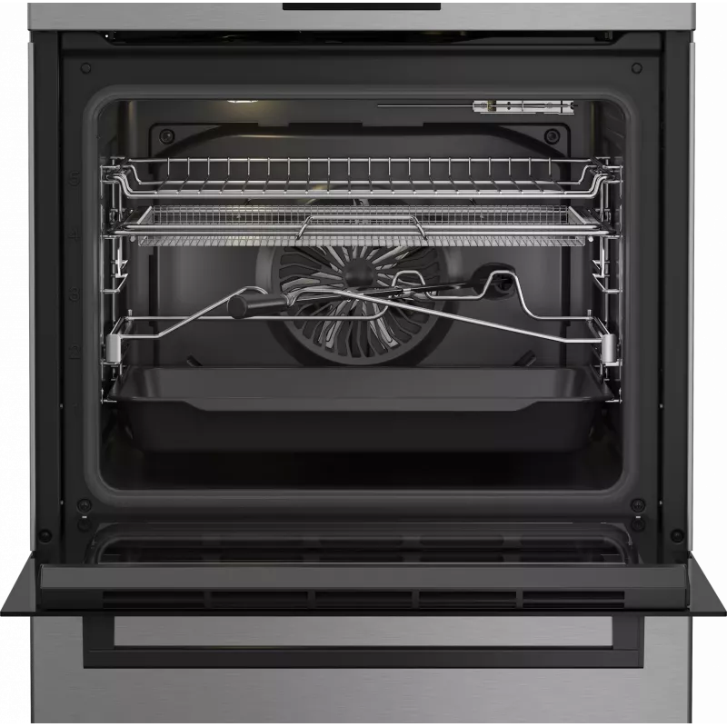 Fogão BEKO | FBMA61330GXDT | Tipo de placa gás | Tipo de forno elétrico | Aço inoxidável | Largura 60 cm | Grelhar | LED | Profundidade 60 cm | 72 L
