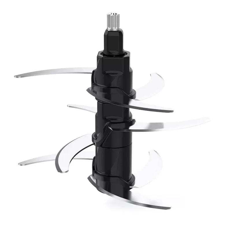 Picadora elétrica Rommelsbacher MZ 800, 800 W, taça de vidro de 2,7 L, 9 lâminas de aço inoxidável, regulação de 22 velocidades, preto aço inoxidável