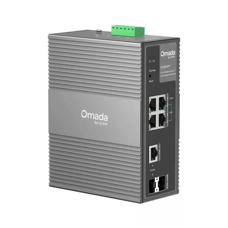 Switch de rede TP-Link IES206GPP gerido Gigabit Ethernet (10/100/1000) Power over Ethernet (PoE) preto