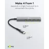 Goobay hub USB slim de 4 portas USB-C macho 5 Gbit/s - -ficha> 4x -tomada (76564)