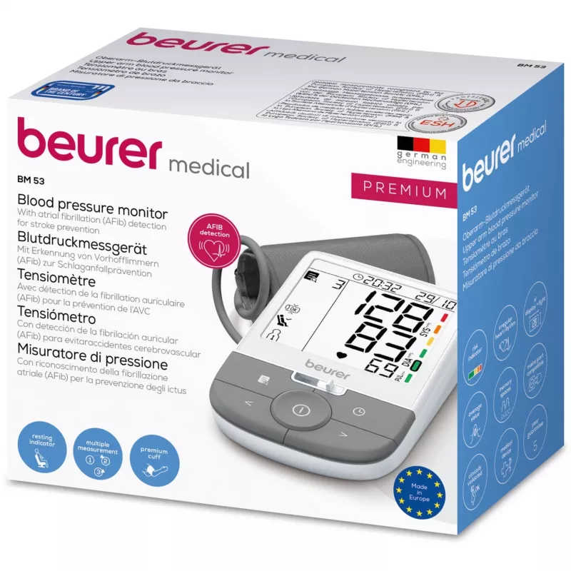 Medidor de tensão arterial de braço Beurer BM53