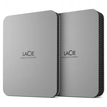 LaCie Mobile Drive Moon 4TB disco externo portátil prateado USB-C 3.2 PC Mac com Adobe Creative Cloud 3 anos Rescue Services (STLP400040)