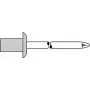 Rebite cego GESIPA 4,0×8,0 mm alumínio/aço, 500 unid.