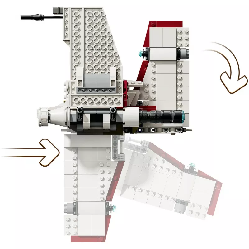LEGO Star Wars V-19 Torrent Fighter 75432 conjunto de construção — 567 peças, 3 minifiguras, modelo de exposição e de brincar