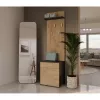 Cabide Top e Shop DUO WIESZAK ANT/ART antracite e carvalho, aglomerado, 5 ganchos