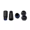 LogiLink Caixa exterior IP68 para módulos Keystone e acopladores, plástico, poliamida, preto, IP68, 140 mm, 36 mm, 36 mm