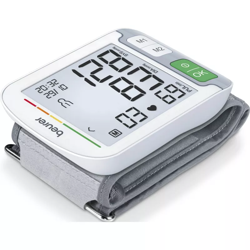 Beurer BC 51 medidor de tensão arterial de pulso, branco/cinzento