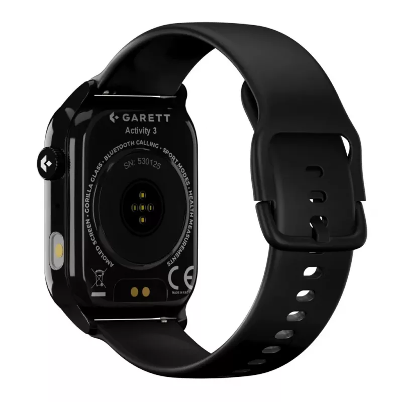 Smartwatch Garett Activity 3 preto — funções básicas de fitness e notificações