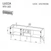 Móvel de TV Cama LUCCA 3D 165x40x59 preto