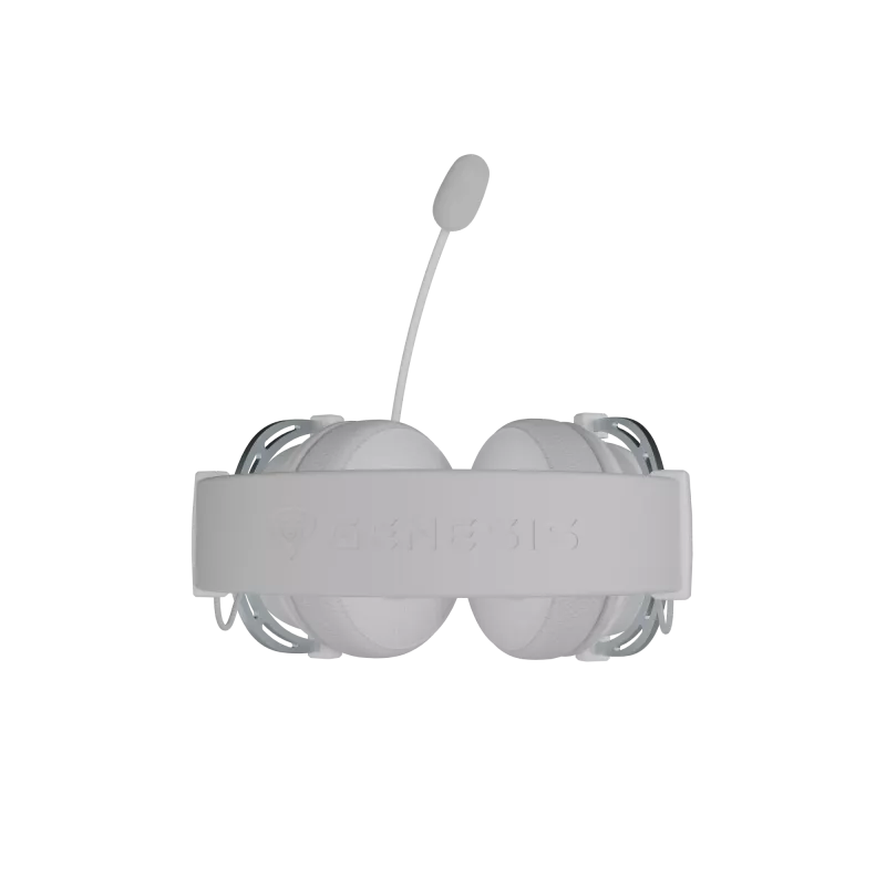 Auscultadores com fios Genesis Toron 531 brancos com microfone, design on-ear leve