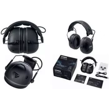 Proteção auditiva UVEX aXess one protetores auditivos tipo concha Bluetooth, modo de ligação dupla, modelo 2640001