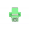Adaptador de fibra ótica Extralink SC/APC monomodo simplex com tampas antipoeira transparentes, verde
