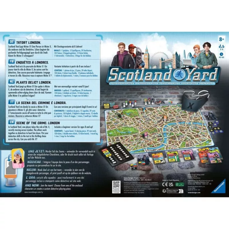 Ravensburger 27515 Scotland Yard jogo de tabuleiro (nova edição), 2-6 jogadores