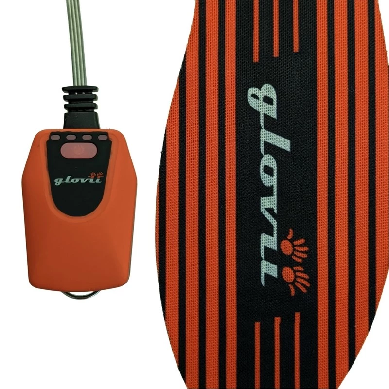 Glovii GW4U proteção corporal para desportos de inverno controlada por aplicação para botas de esqui, com pilhas, unissexo, vermelha