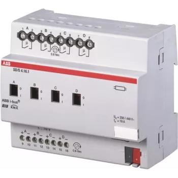 ABB SD/S4.16.1 - Atuador de comutação/regulação - 4 canais - prateado - EN 50 090-2-2 - DC - 21 - 30 V (2CDG110080R0011)