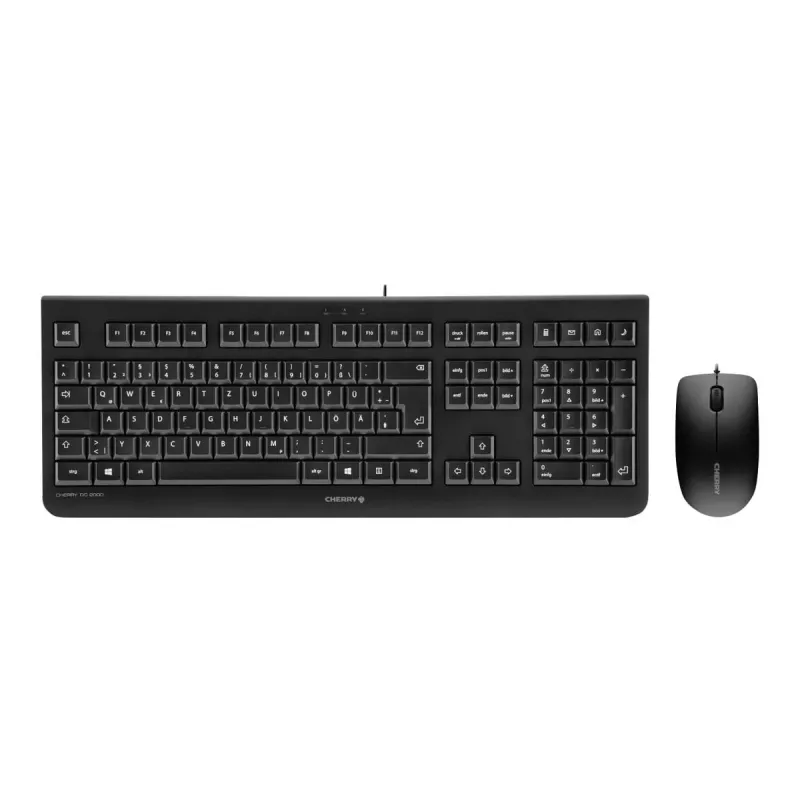 CHERRY DC 2000 Teclado, rato incluído, universal, USB, QWERTY, checo, preto