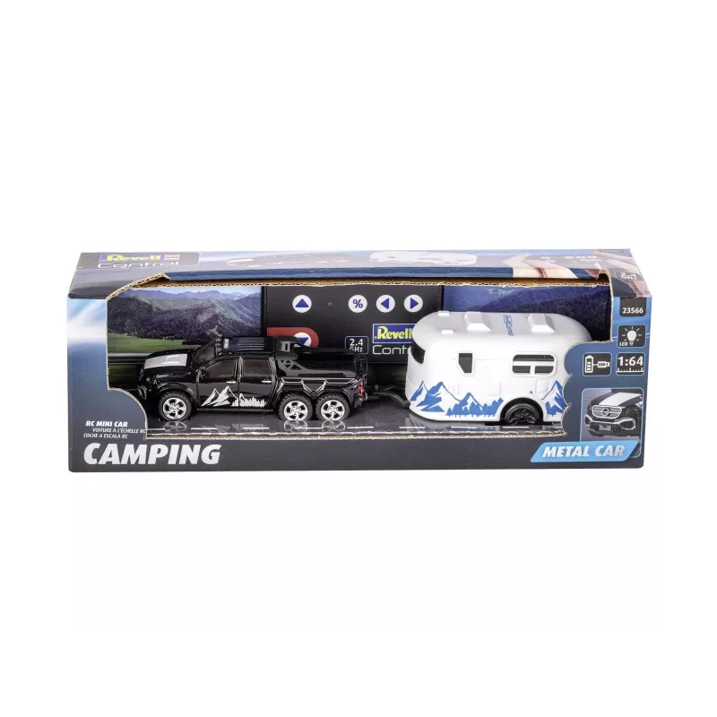 Carro telecomandado com roulotte REVELL 23566 — mini modelo telecomandado, a pilhas, veículo de brinquedo