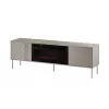 Móvel de TV com lareira Cama Meble TRESSE 180x40x54,5 cm — moldura preta, tampo em cashmere mate