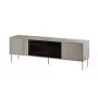 Móvel de TV com lareira Cama Meble TRESSE 180x40x54,5 cm — moldura preta, tampo em cashmere mate