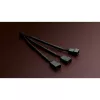 Cabo divisor NA-SC1 Sx2 preto, 13,5 cm, 2 unid., para ventoinhas PWM