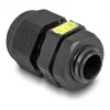 Prensa-cabo M12 DELOCK com ventilação IP68, plástico, preto, 2 unid.