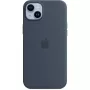 Capa de silicone Apple iPhone 14 Plus MagSafe azul tempestade
