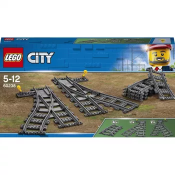 Conjunto de construção LEGO City 60238 – agulha de via e acessórios para conjuntos de brincar