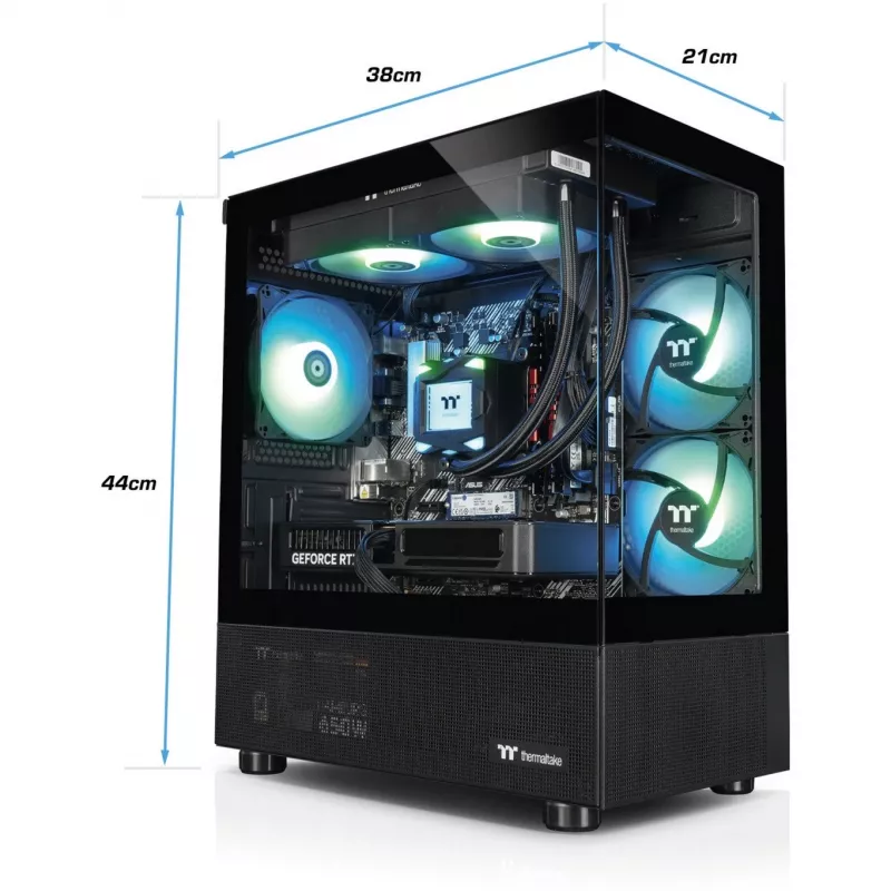 FTW V170A 5060Ti Preto, PC Gaming preto/transparente, Windows 11 Home