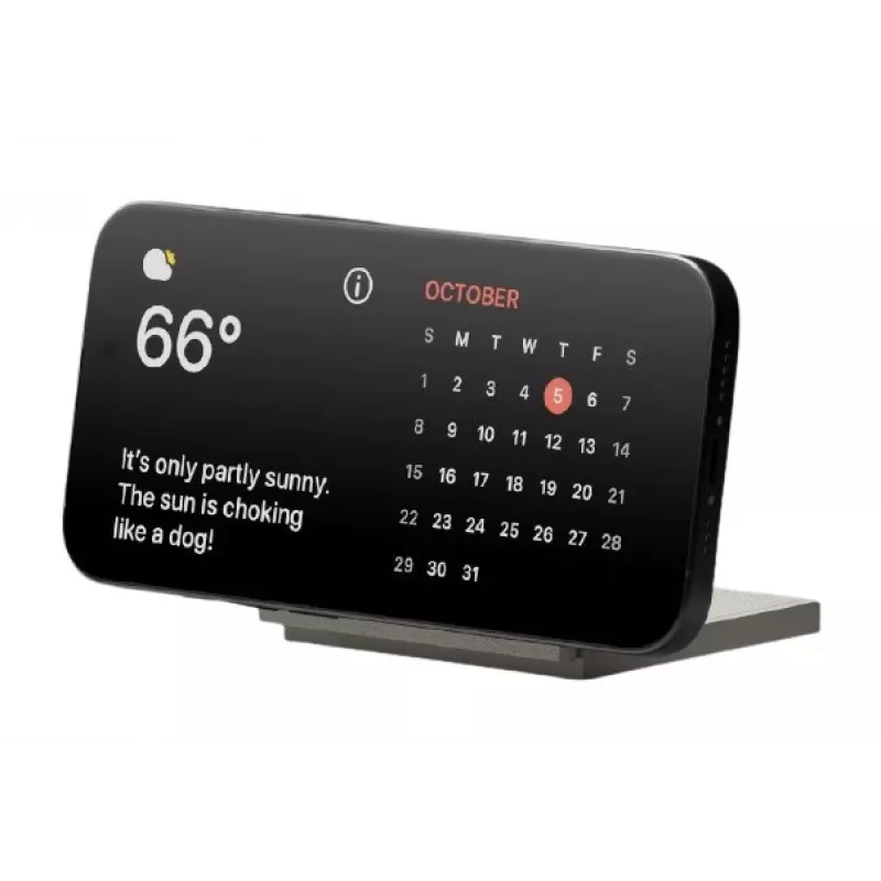 Carregador sem fios native union Rise Solo Qi2 carregador sem fios arenito interior USB smartphone compatível cinza claro