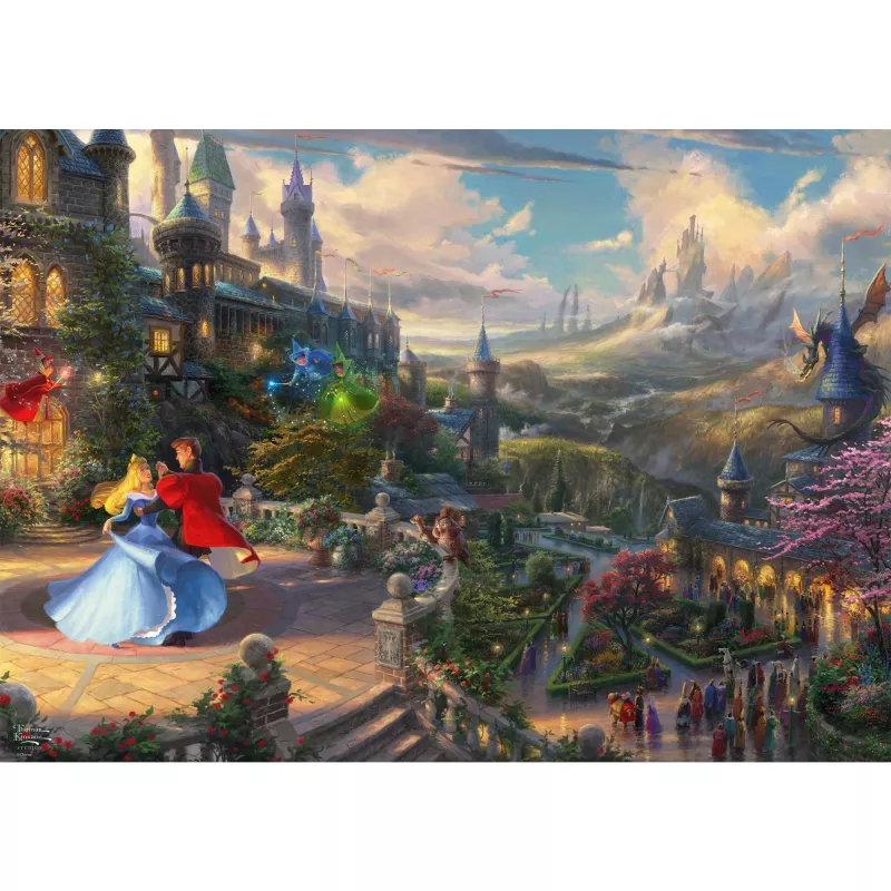 Puzzle Schmidt Spiele Thomas Kinkade Studios Disney Dreams Collections Bela Adormecida 1000 peças