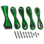 Conjunto de extensão de cabos CableMod CM-CAB-CKIT-N86KKLG-R — extensões de alimentação 8+6 pinos, preto/verde
