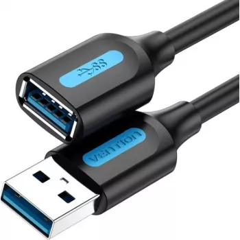 Cabo de extensão USB 3.0 Vention CBHBI, macho para fêmea, 3 m, preto