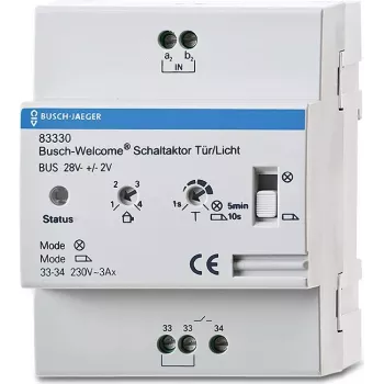BUSCH JAEGER 83330 - Atuador de comutação - Montagem em calha DIN - IP20 - Branco - CE - RoHS - 350 W