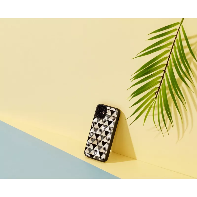 Capa de proteção iKins para Apple iPhone 12 mini, estrutura piramidal, preto