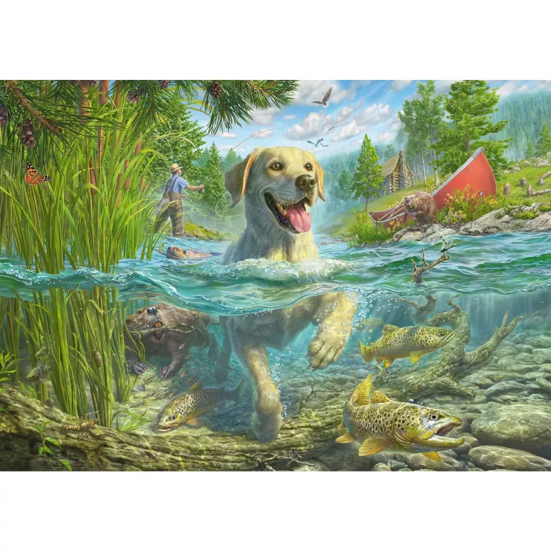 Puzzle Schmidt Spiele Mark Fredrickson Dog Love Yellow Labrador 1000 peças