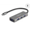 Hub USB DeLOCK 63173 Type-C 5000 Mbit/s preto