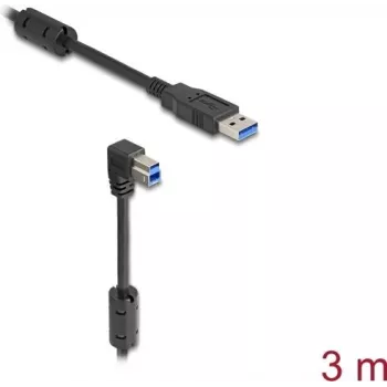 Cabo USB DeLOCK Type-A macho para Type-B macho 90° angular para baixo 3 m