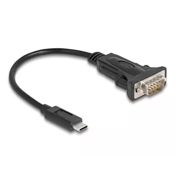 Adaptador DeLOCK USB Type-C para RS-232 D-Sub 9 pinos macho 0,25 m