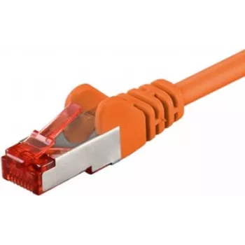 Cabo de rede Goobay CAT 6, S/FTP (PiMF), laranja, 7,5 m - LSZH sem halogéneos, cobre (93477)