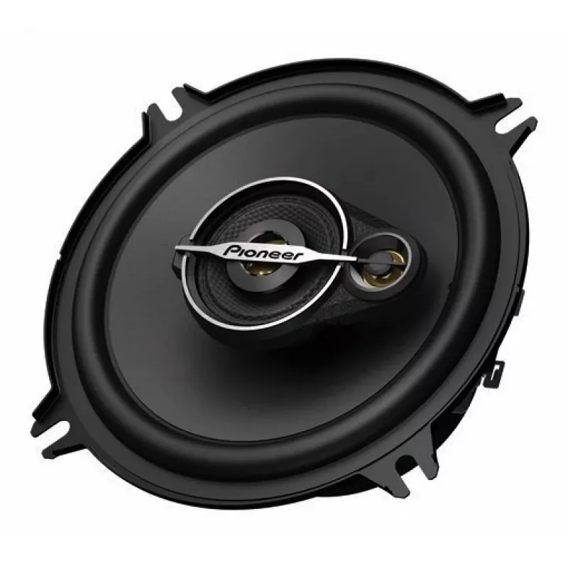 Pioneer TS-A1371F. Tipo de altifalante: 3 vias, potência de pico: 300 W, potência nominal: 50 W. Profundidade de montagem: 5,4 cm, diâmetro do woofer: 13,3 cm, tweeter