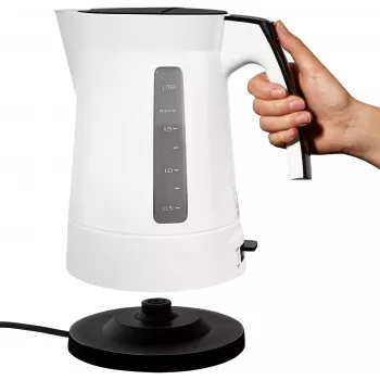 Chaleira elétrica Melitta Enjoy Aqua 1,7 L 2400 W preto branco