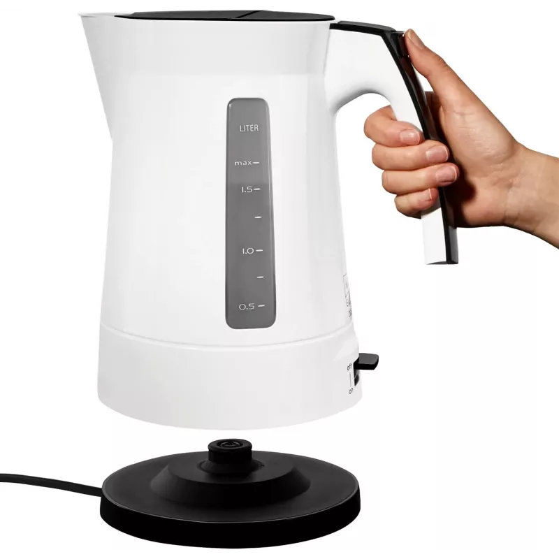 Chaleira elétrica Melitta Enjoy Aqua 1,7 L 2400 W preto branco