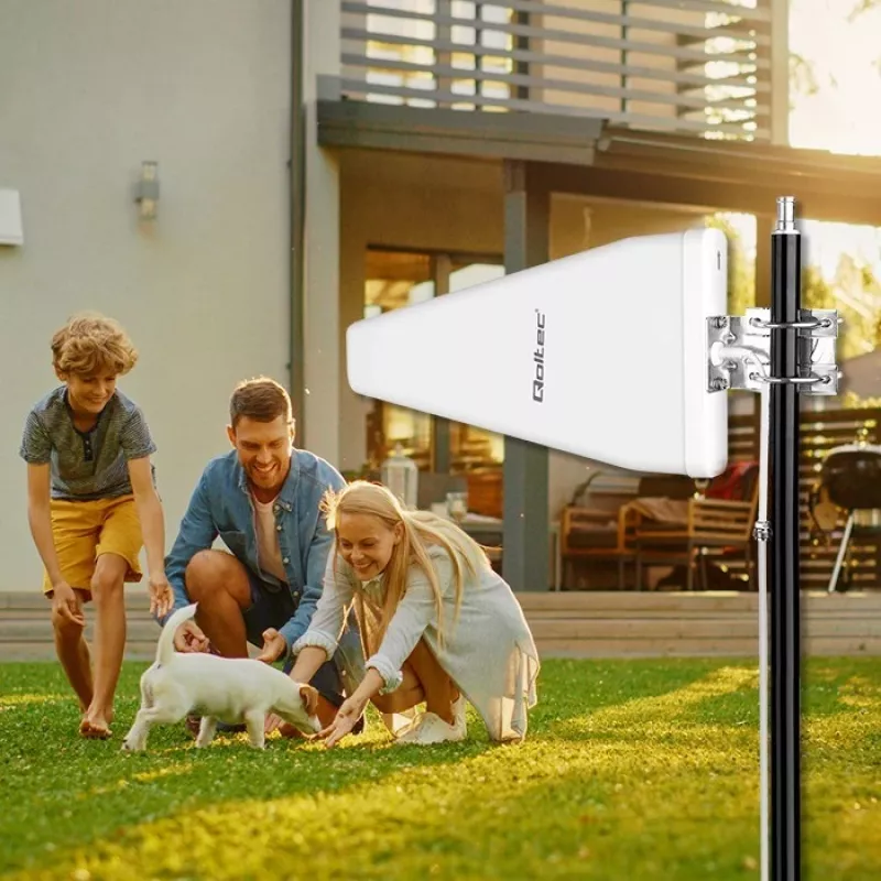 Antena 4G LTE DUAL Qoltec 57043 | 14 dBi | omnidirecional | exterior