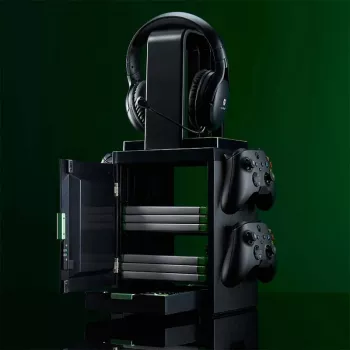 Numskull Games Suporte oficial de jogos Xbox, suporte para discos de jogos, Xbox, preto, com fios