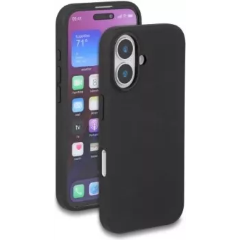 Capa protetora de silicone soft-touch DELOCK para iPhone 16 – preta
