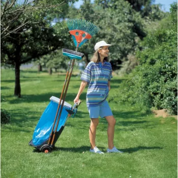 Gardena 232-20 Garden Mobile carrinho para resíduos de jardim com suporte de saco, tampa e saco
